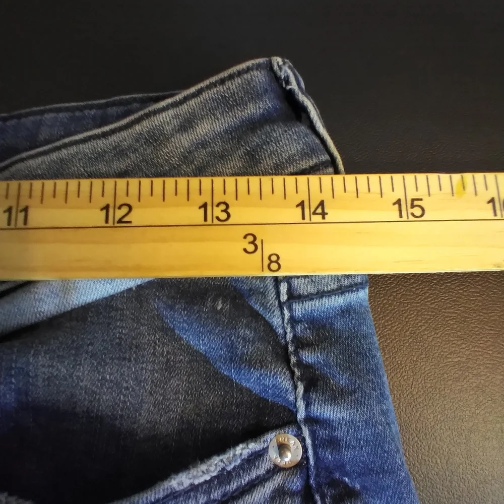 Sneak Peek Womens Wide Leg Denim Jean Size 28 Streatwear Western - Picture 9 of 10